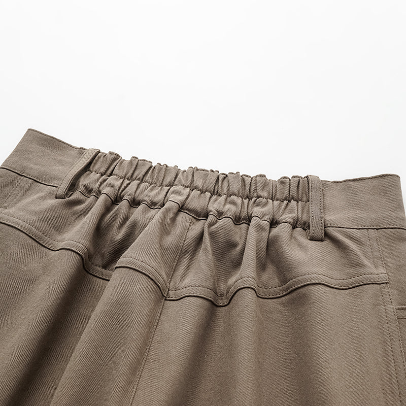 "Easy-go Chic" Premium High Stretch Cotton Denim Cropped Pants - Biscuits