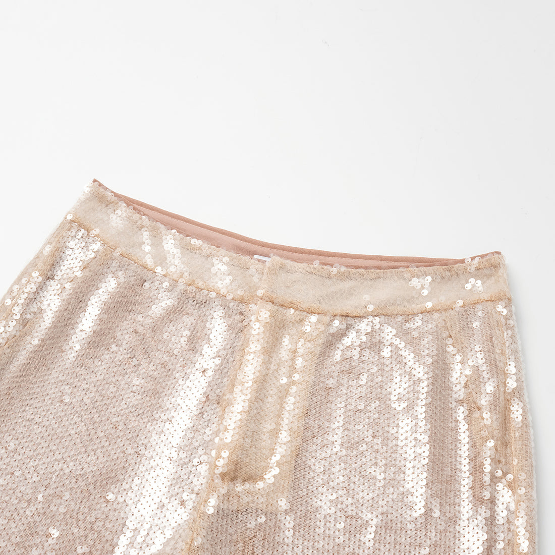 “Daytime Party.” Shimmering Flared Pants