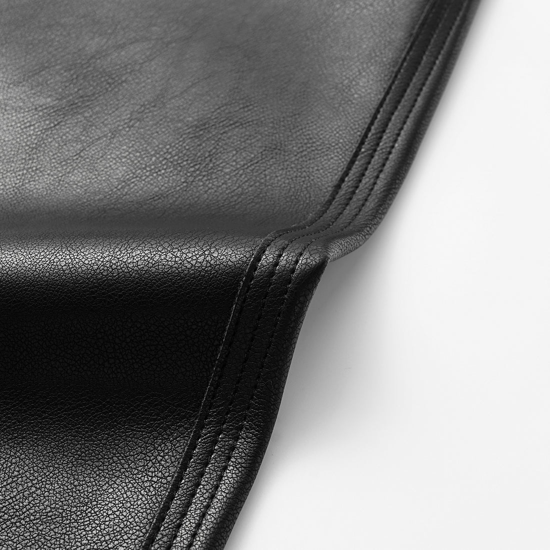 "Easy-go Chic" Vegan Leather Cropped Pants - Black