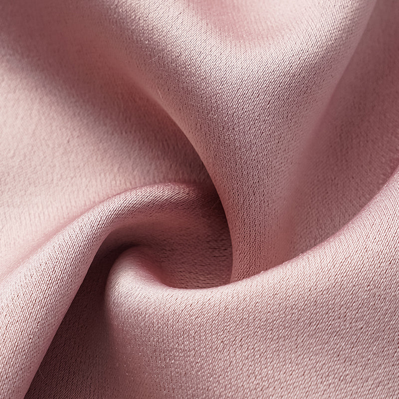 "London Everyday" Acetate Satin Long Trench Coat - Pink