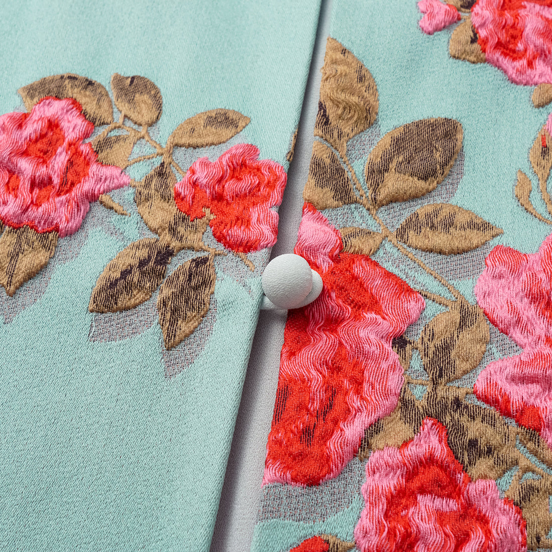 "Imperial Garden Teatime" Italian three-dimensional jacquard light Chinese style vest
