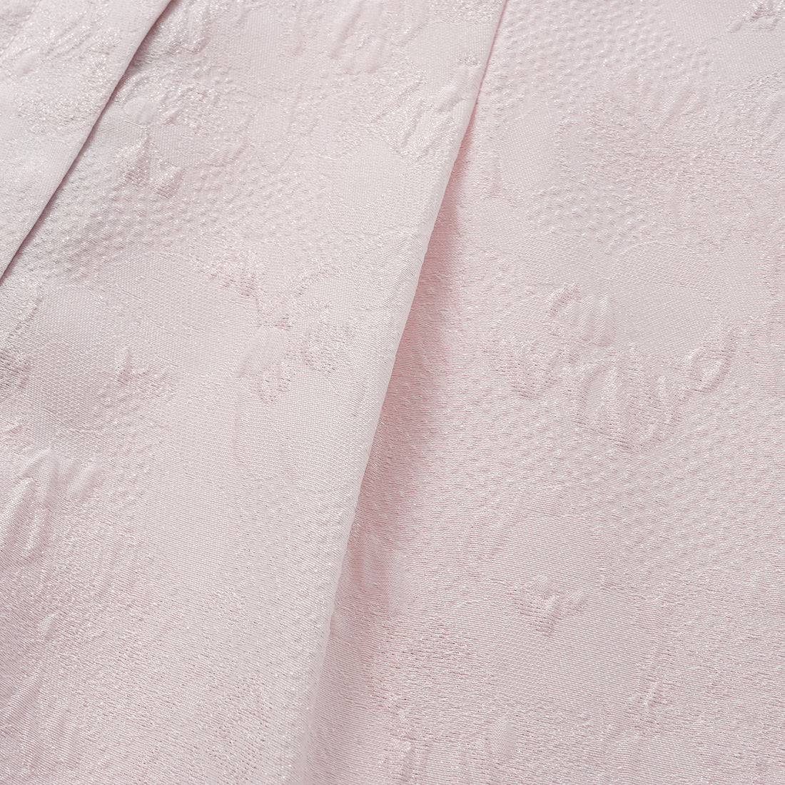 "Tea Banquet" Silver Jacquard Shorts - Pink Hibiscus