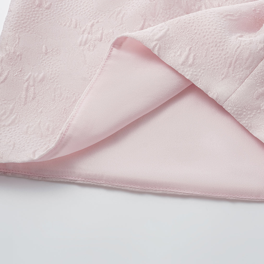 "Tea Banquet" Silver Jacquard Shorts - Pink Hibiscus