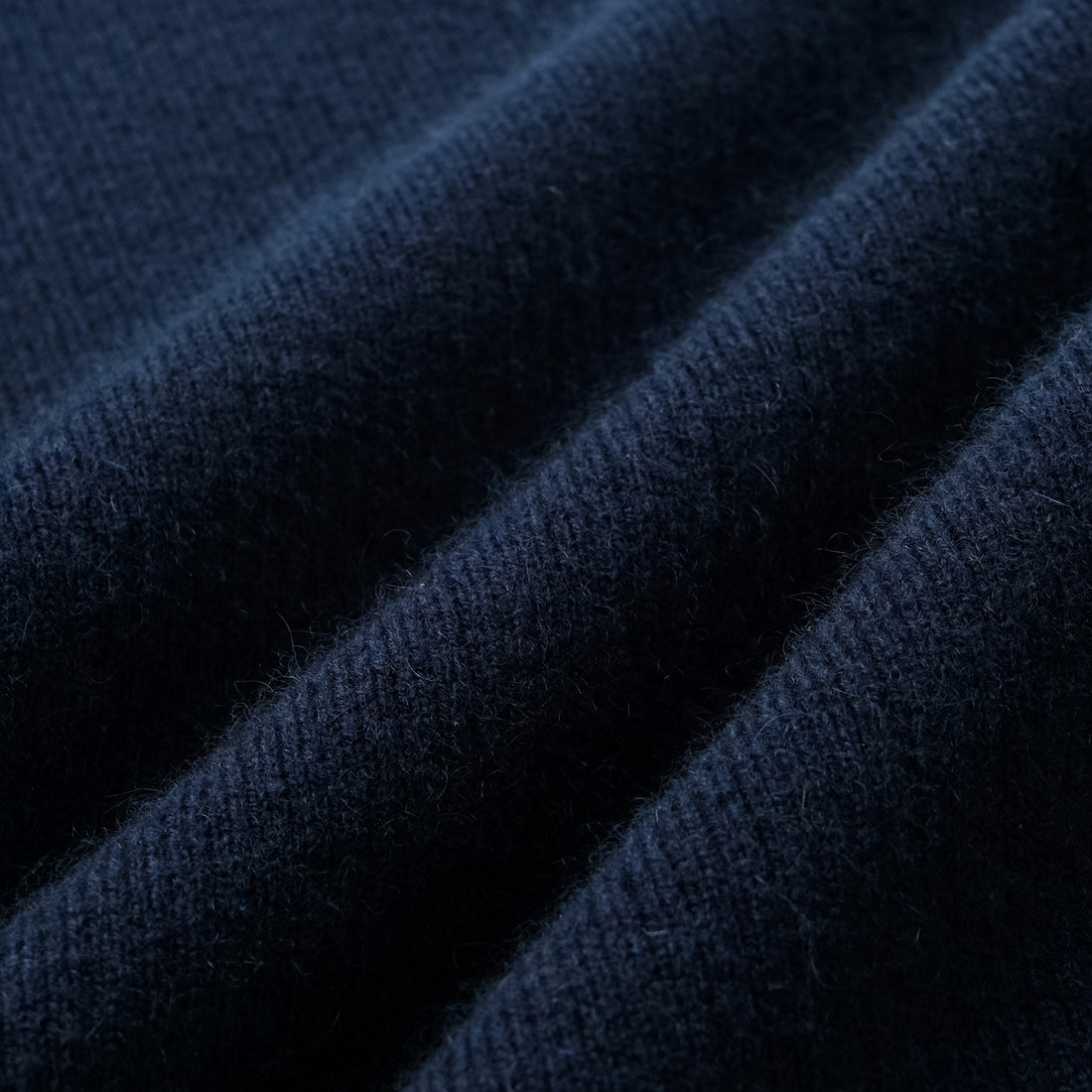 "Winter Diary" 100% Cashmere Heavyweight Three-Dimensional Pleated Wide Leg Pants - Blue