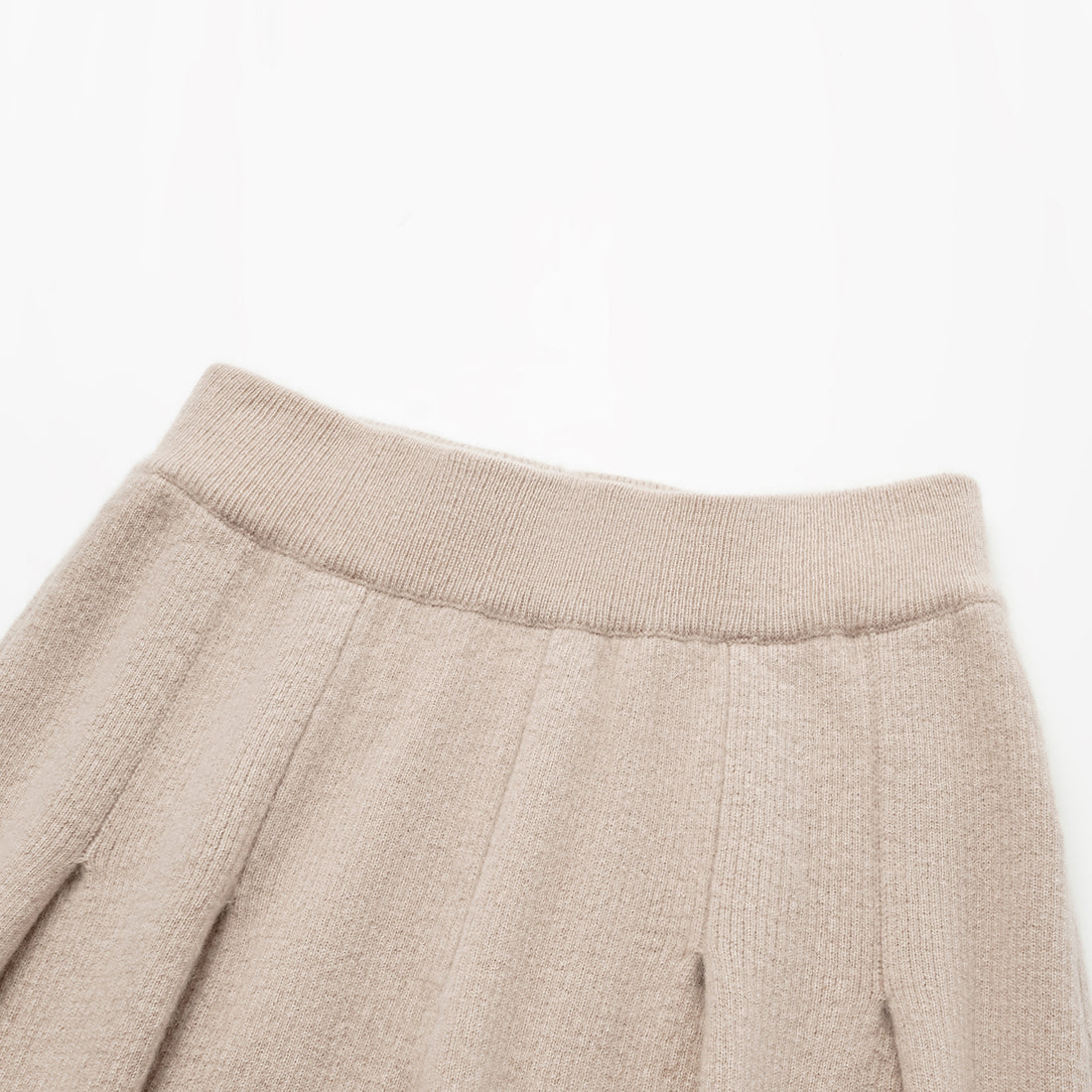"Winter Diary" 100% Cashmere Heavyweight Three-Dimensional Pleated Wide-Leg Pants - Camel