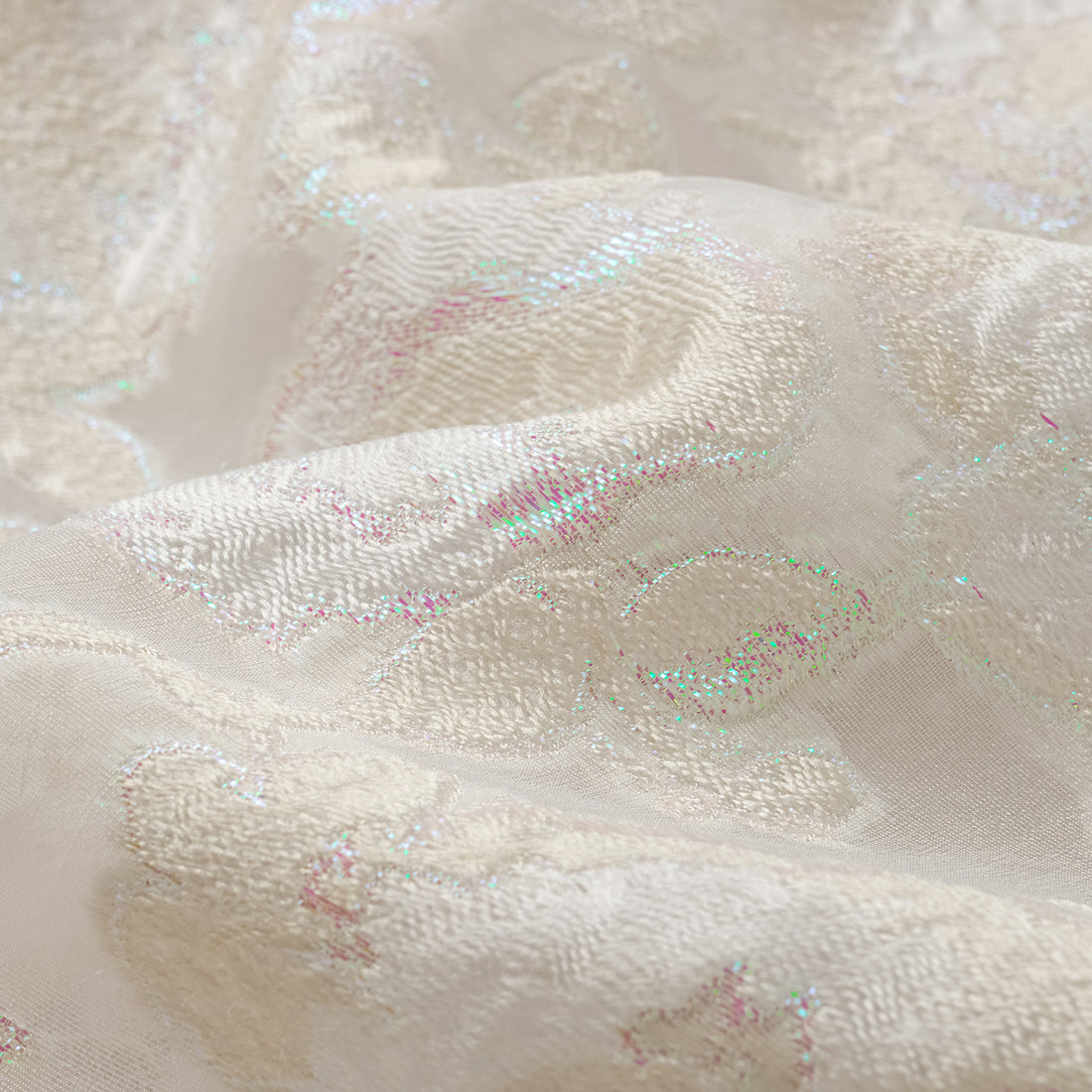 "Tea Banquet" Burning Flower Jacquard Light Chinese Style Jacket - Moon Reflecting the Lotus Pond