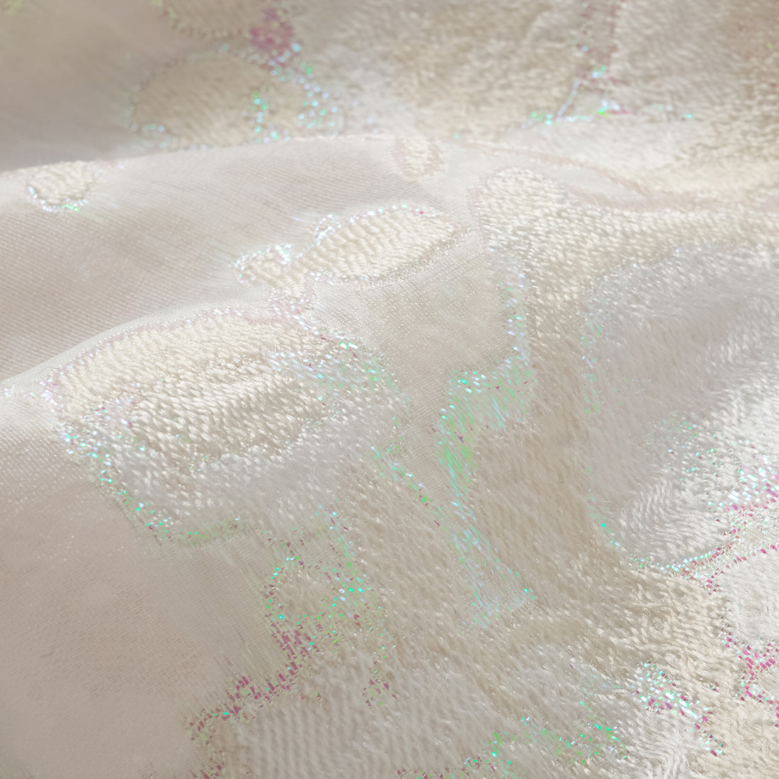 "Tea Banquet" Burning Flower Jacquard Light Chinese Style Vest - Moon Reflecting Lotus Pond