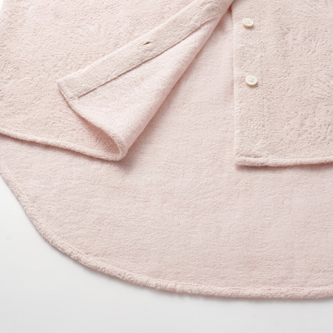 "Lazily in the Spring" Wool Jacquard Chinese Knitted Suit - Fragrance Powder Mist
