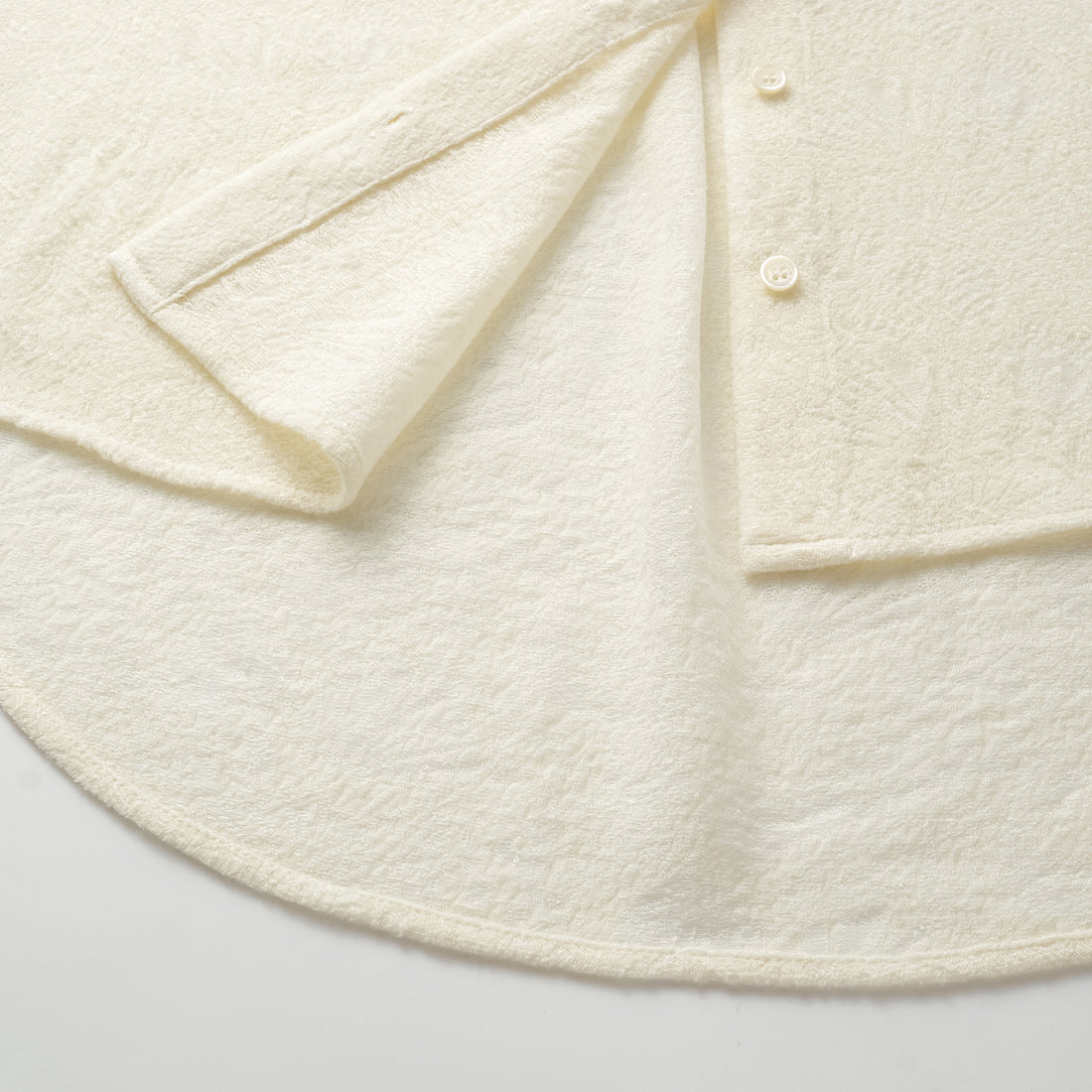 "Lazily Leaning on Spring" Wool Jacquard Chinese Knitted Suit - Autumn Porcelain Reflecting the Snow