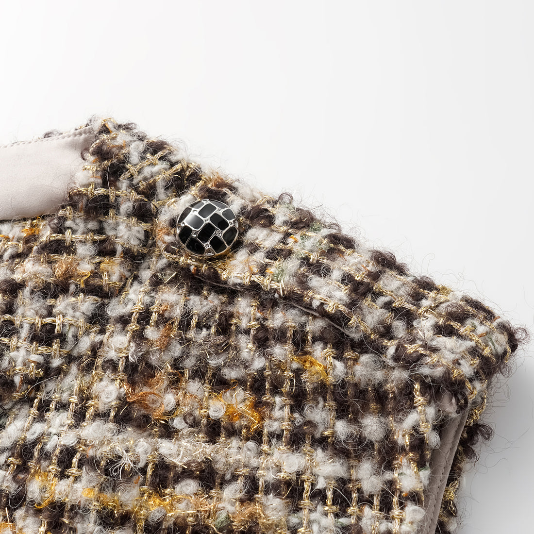 "Breeze boucle" British top light tweed vest - Caramel Drizzle