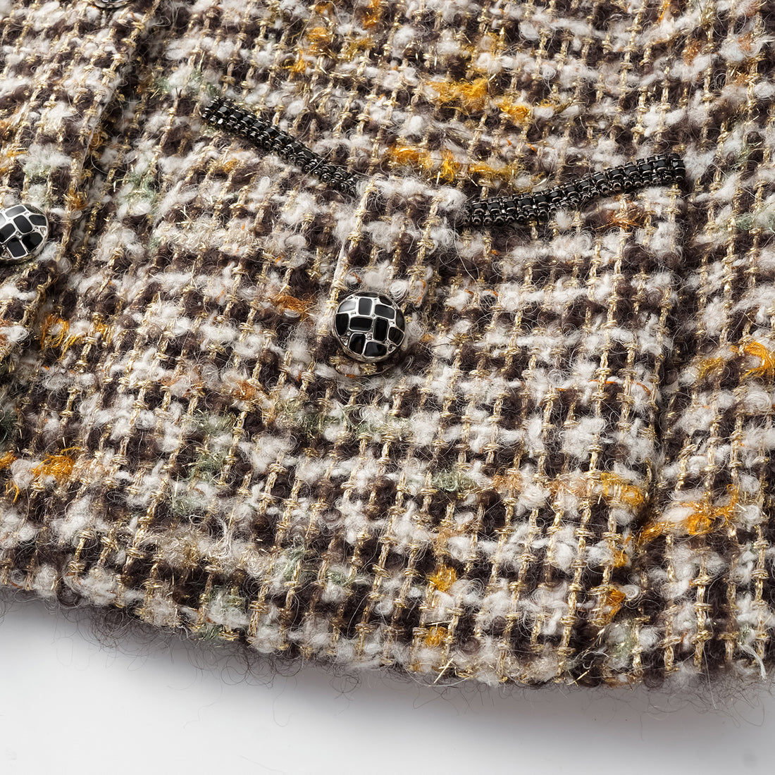 "Breeze boucle" British top light tweed vest - Caramel Drizzle
