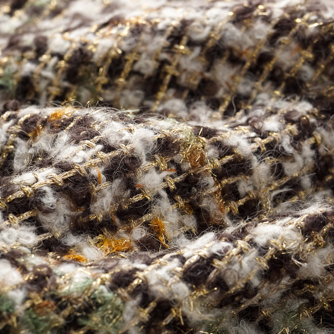 "Breeze boucle" British top light tweed vest - Caramel Drizzle