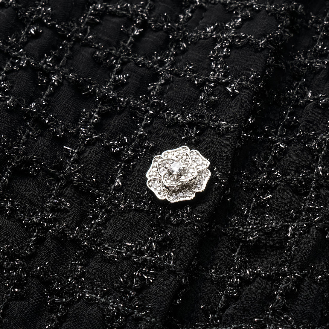 "Mayfair Datenight" Jacquard Lace Shirt—Midnight