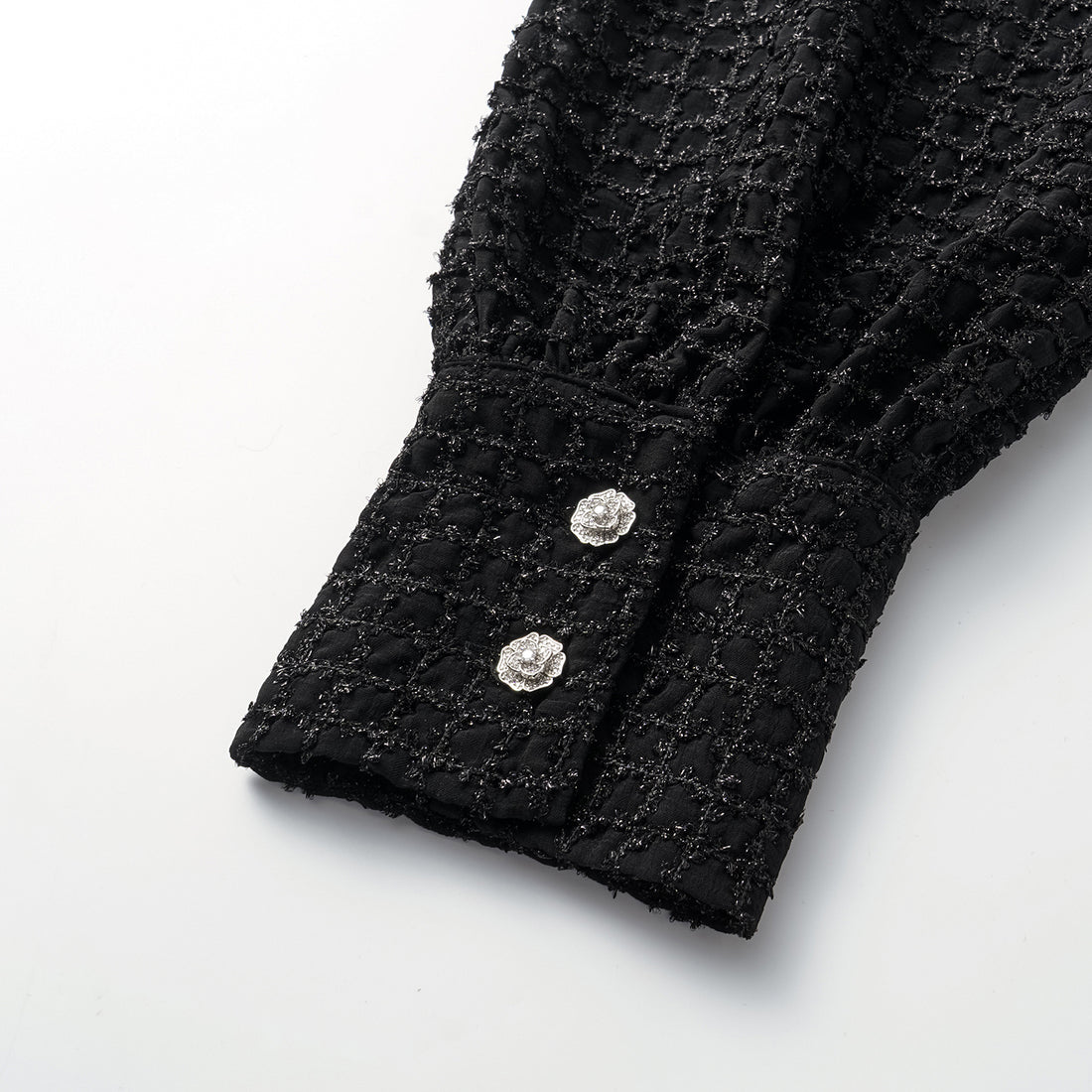 "Mayfair Datenight" Jacquard Lace Shirt—Midnight