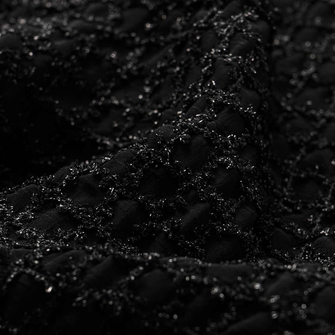 "Mayfair Datenight" Jacquard Lace Shirt—Midnight