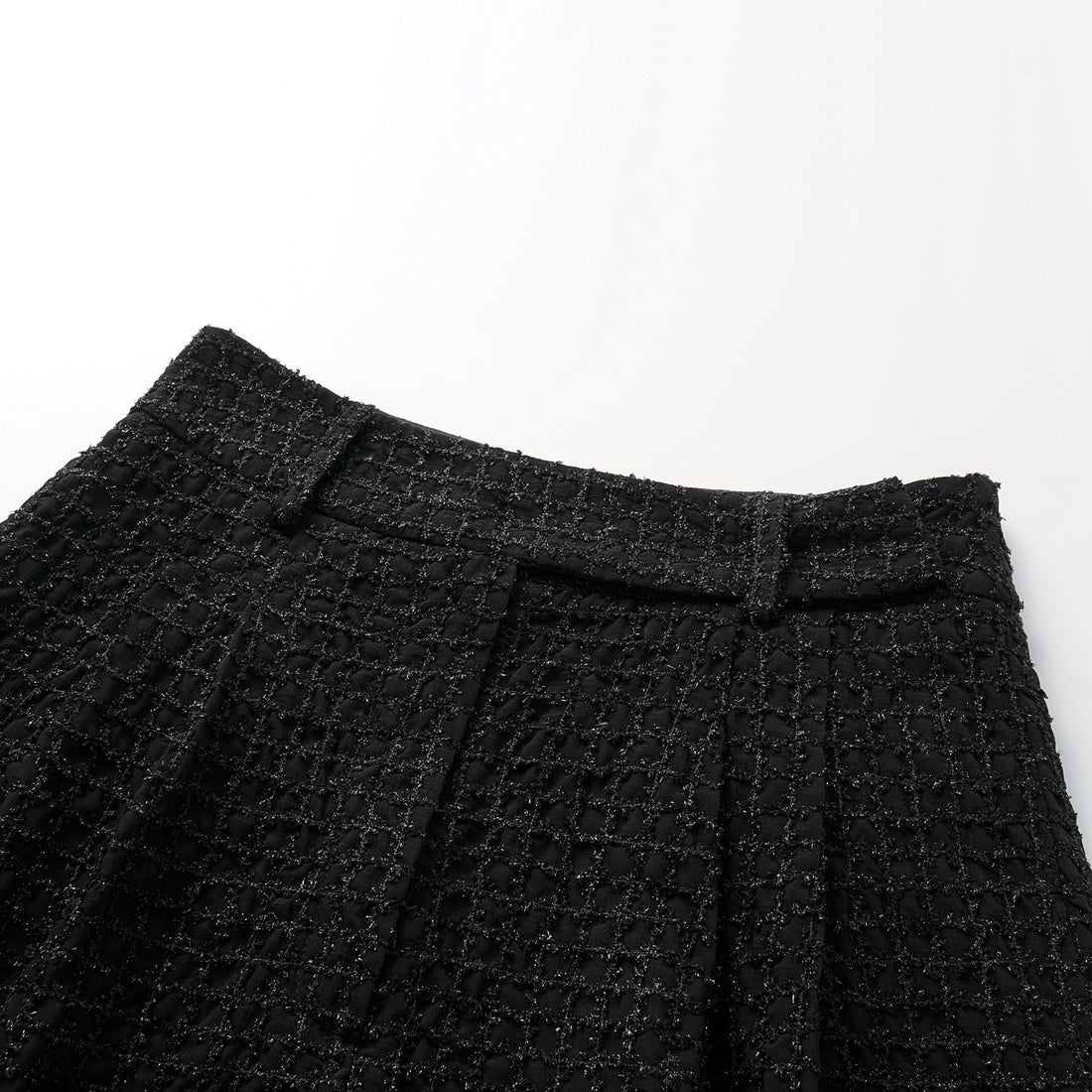"Mayfair Datenight" Jacquard Lace Shorts—Midnight