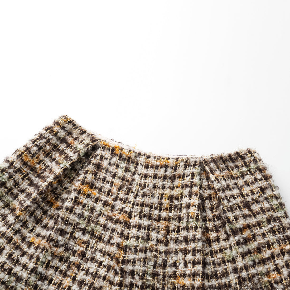 "Breeze boucle" British top light tweed shorts - Caramel Drizzle