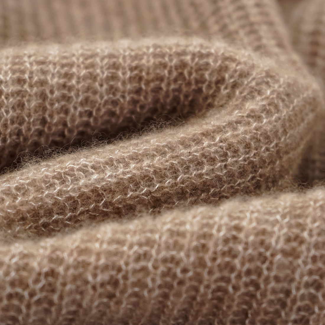 Autumn Diary Silk Cashmere Turtleneck Tunic—Earl Grey