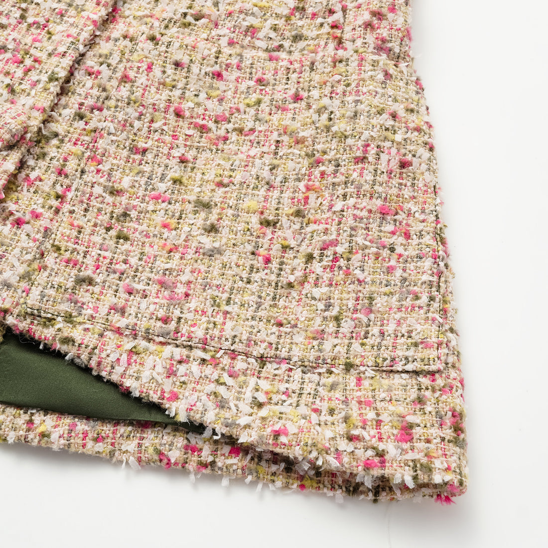 "Chelsea Citywalk" Tweed Double Breasted Jacket - Monet Garden