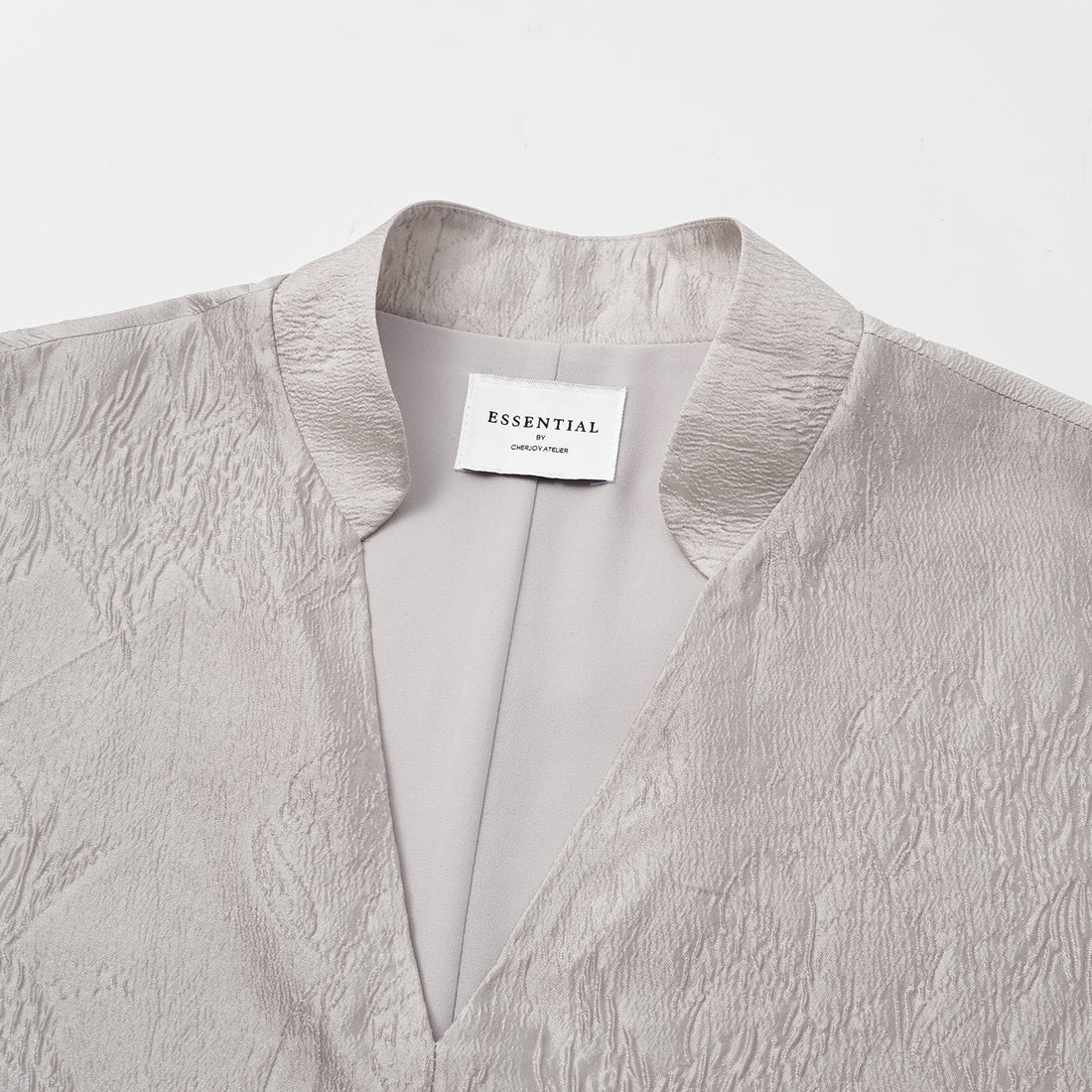 copy-copy-“By Inch.” Extremely Silky Nude Satin Slim Bra Top—Relaxed Gray