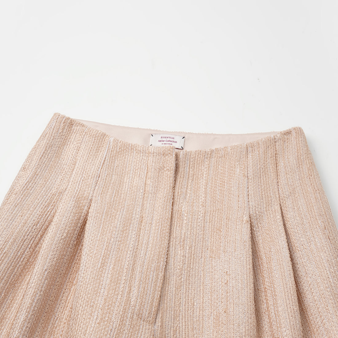 "Weekend at Monaco." Spanish lightweight tweed 3D-cut wide-leg cropped trousers