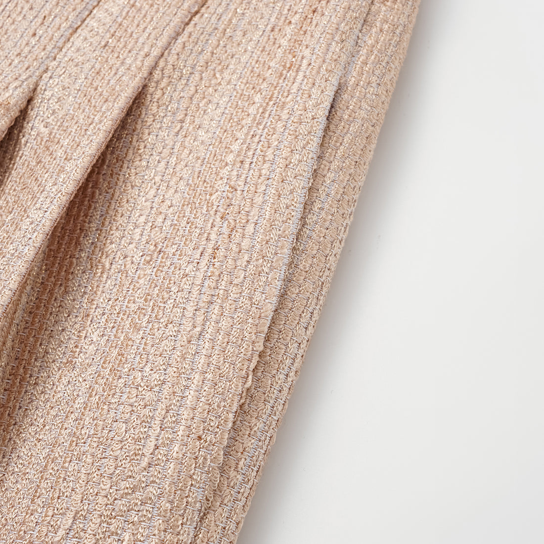 "Weekend at Monaco." Spanish lightweight tweed 3D-cut wide-leg cropped trousers