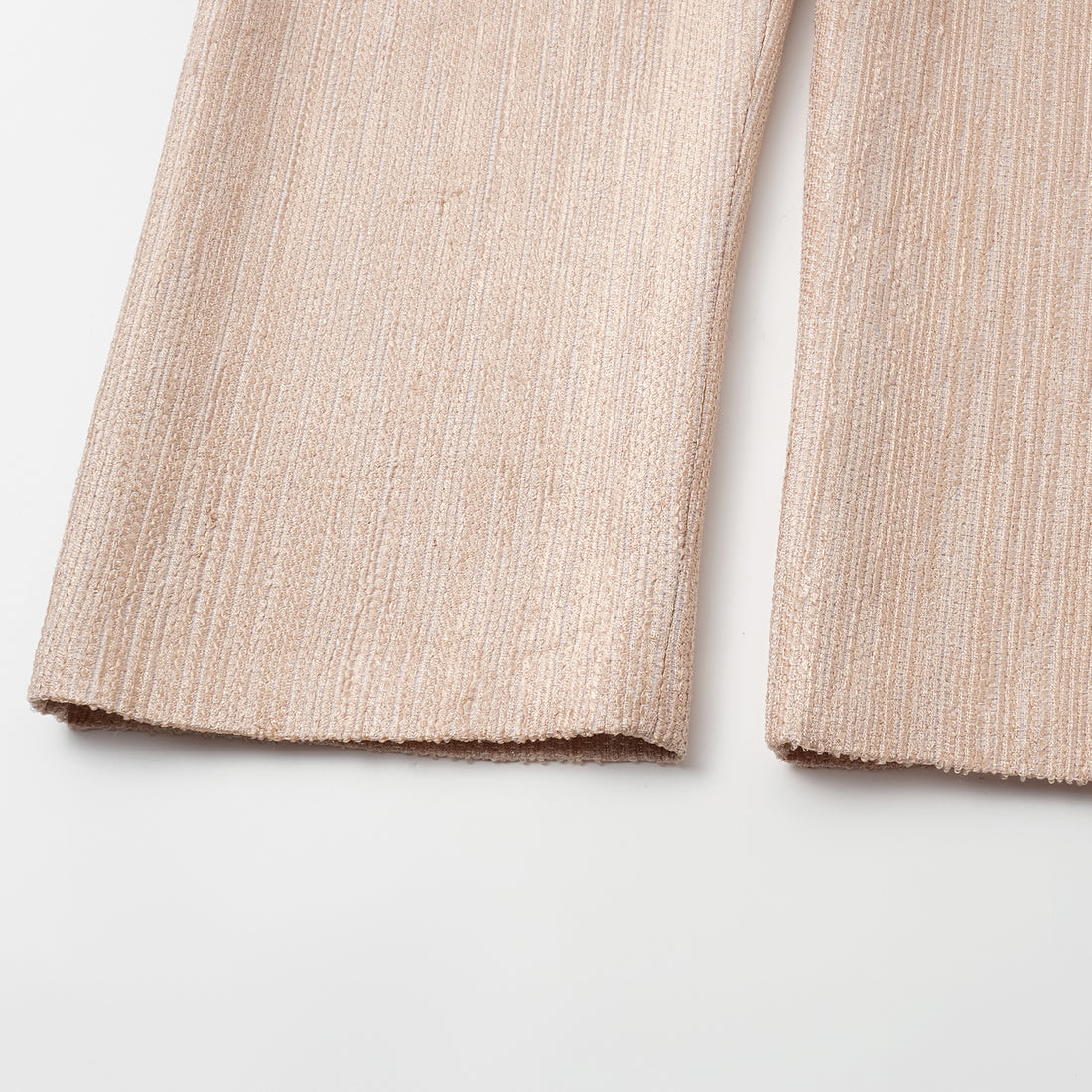 "Weekend at Monaco." Spanish lightweight tweed 3D-cut wide-leg cropped trousers