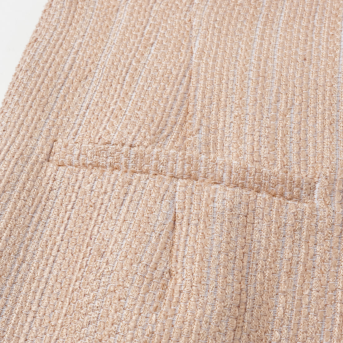 "Weekend at Monaco." Spanish lightweight tweed 3D-cut wide-leg cropped trousers