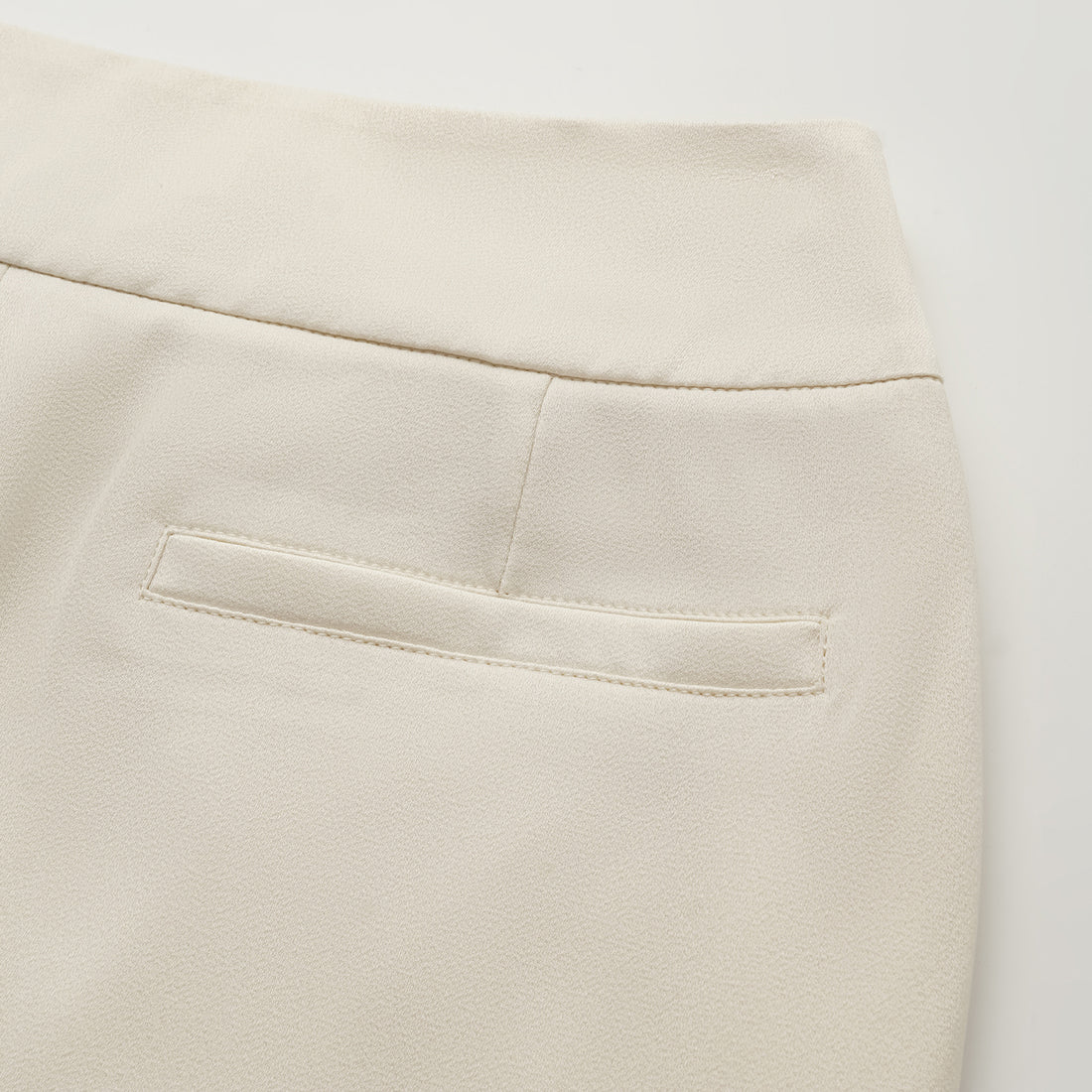 "Autumn Diary" Pearl Acetate Satin Cropped Flared Pants - Off-White