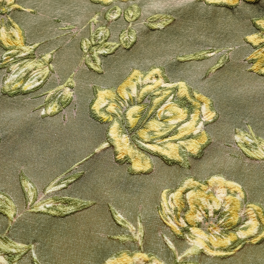 "Imperial Garden Teatime" Silk Wool Light Chinese Style Suit - Green