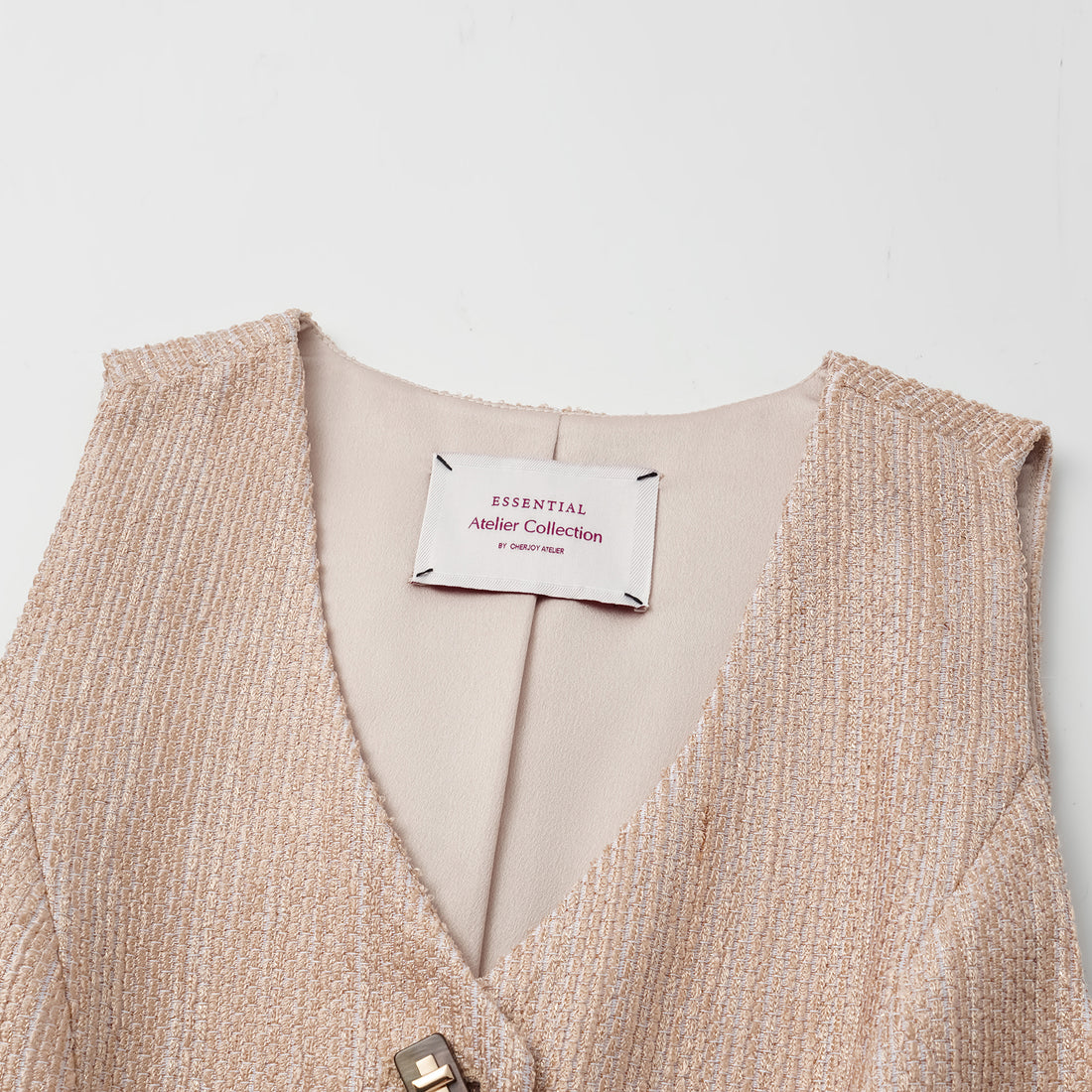 "Weekend at Monaco." Spanish Lightweight Tweed Slim Fit Vest — Amber Gold