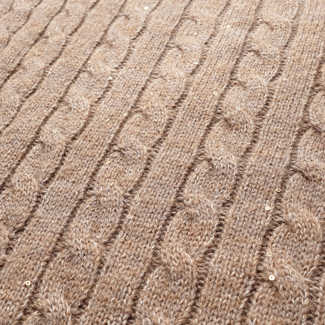 "Winter diary." 100% Cashmere Sequined Cable Knit Vest—Harmony