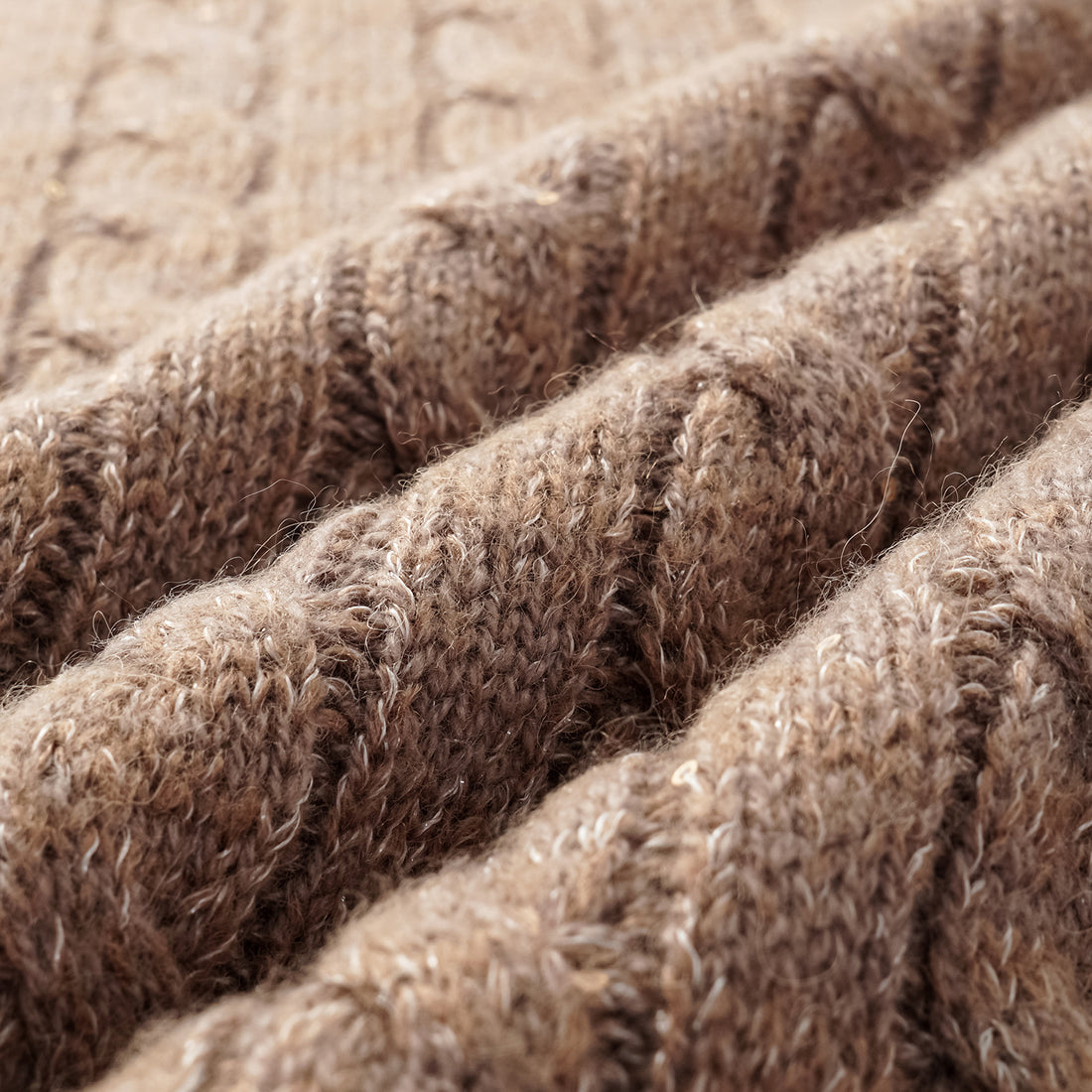 "Winter diary." 100% Cashmere Sequined Cable Knit Vest—Harmony