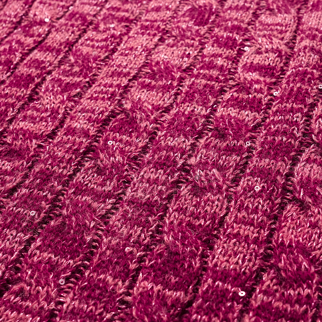"Winter diary." 100% Cashmere Sequined Cable Knit Vest—Luck