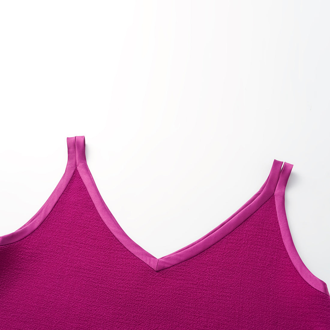 "The Top" British double-faced crepe vest - Fuchsia