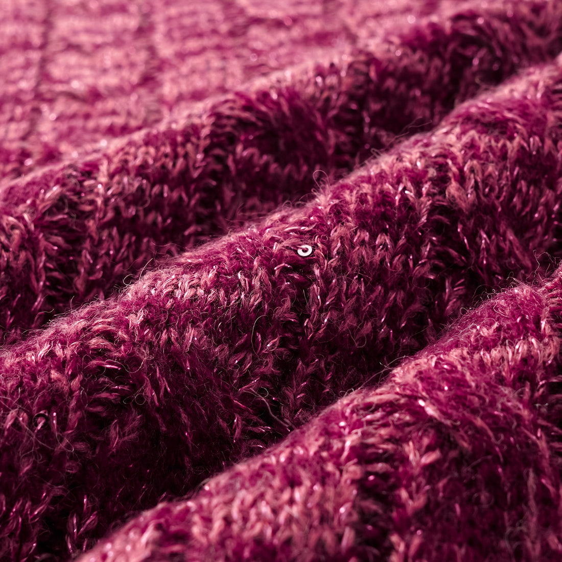 "Winter diary." 100% Cashmere Sequined Cable Knit Vest—Luck