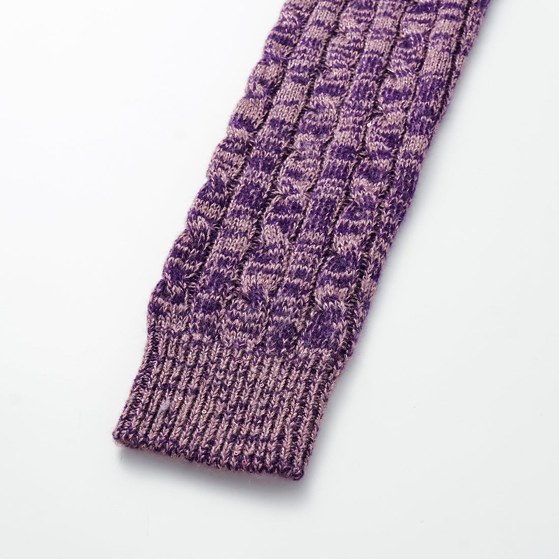 "Winter diary." 100% Cashmere Sequined Cable Knit Cardigan—Charm