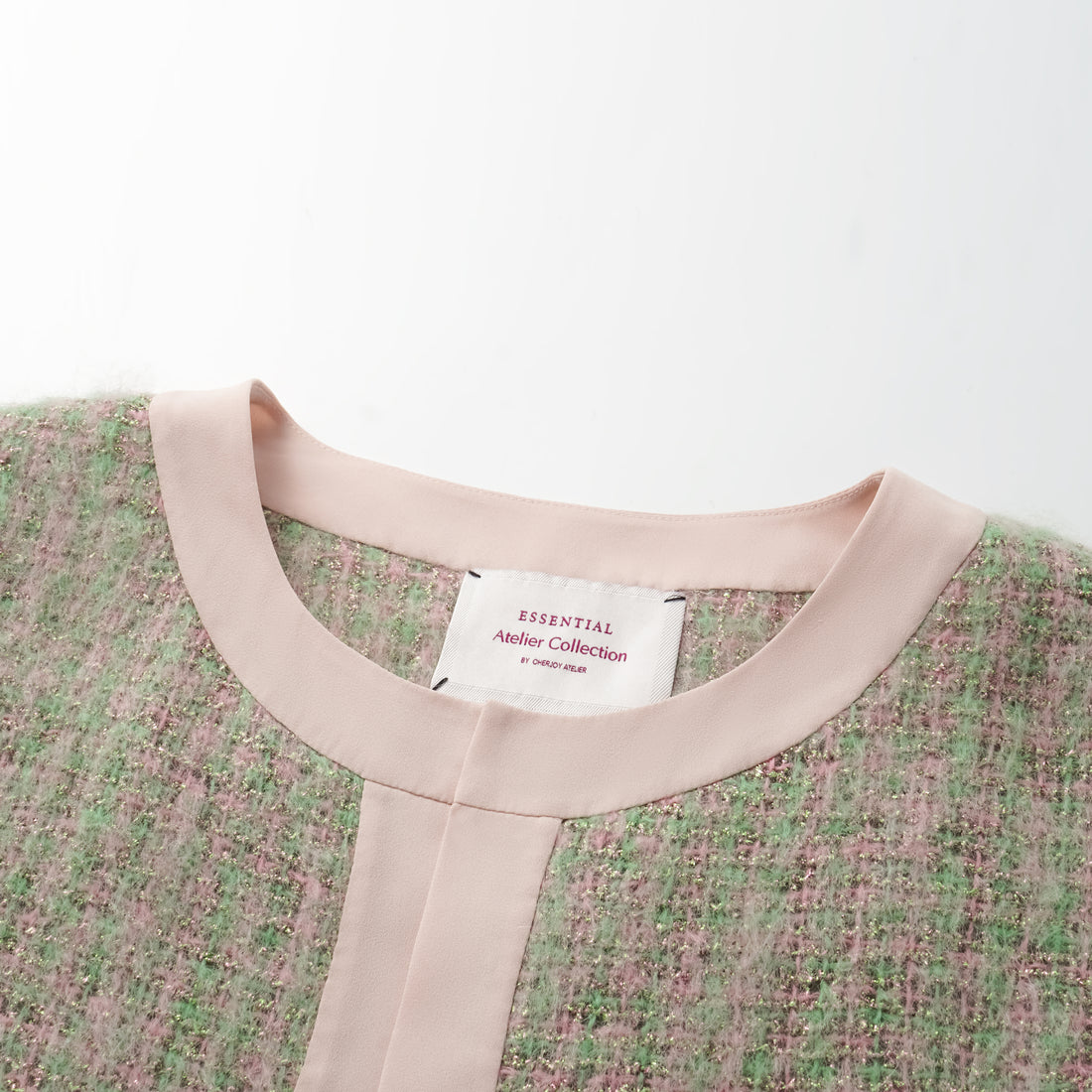 "Breeze boucle" British top light tweed No.8 coat - Easter Garden