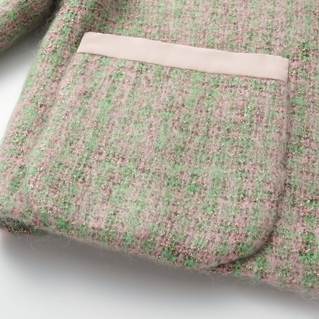 "Breeze boucle" British top light tweed No.8 coat - Easter Garden