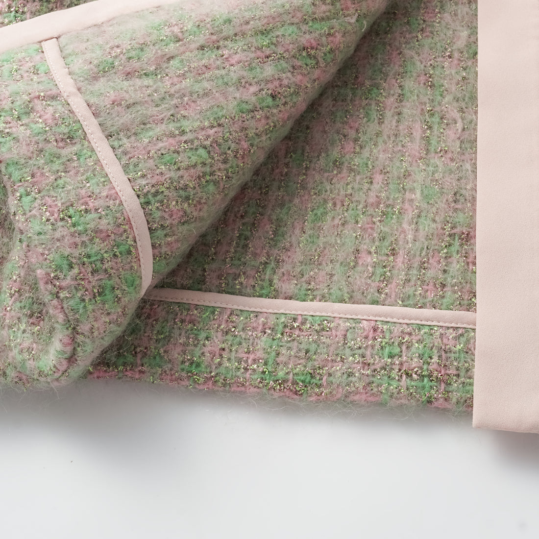 "Breeze boucle" British top light tweed No.8 coat - Easter Garden