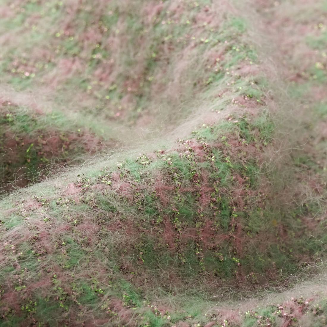 "Breeze boucle" British top light tweed No.8 coat - Easter Garden