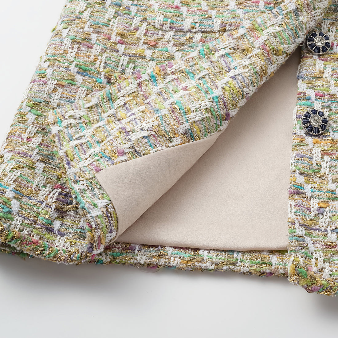"Weekend at Monaco" Spanish gold-work lightweight tweed vest—Emerald Waltz