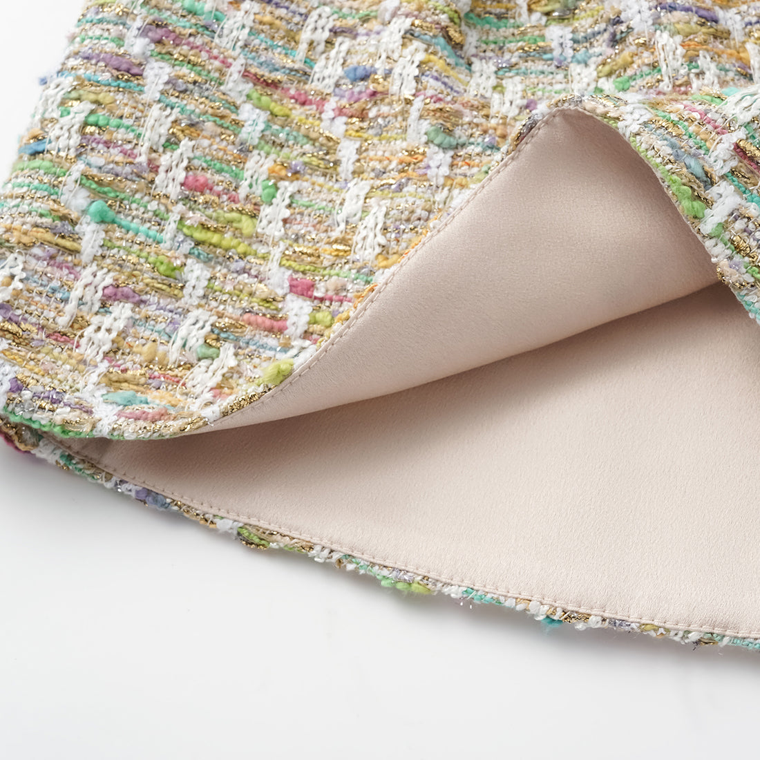 "Weekend at Monaco" Spanish gold-work lightweight tweed shorts—Emerald Waltz