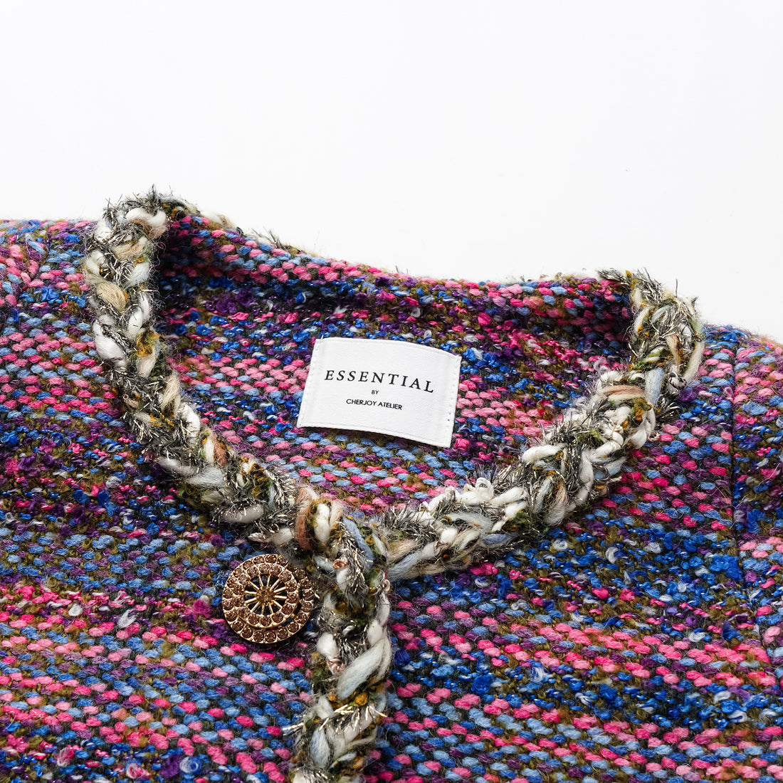 “Chelsea teatime.” Classic No.5 tweed jacket—Berry Happy