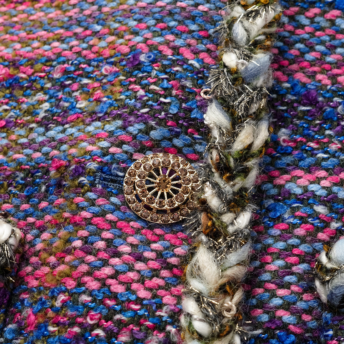 “Chelsea teatime.” Classic No.5 tweed jacket—Berry Happy