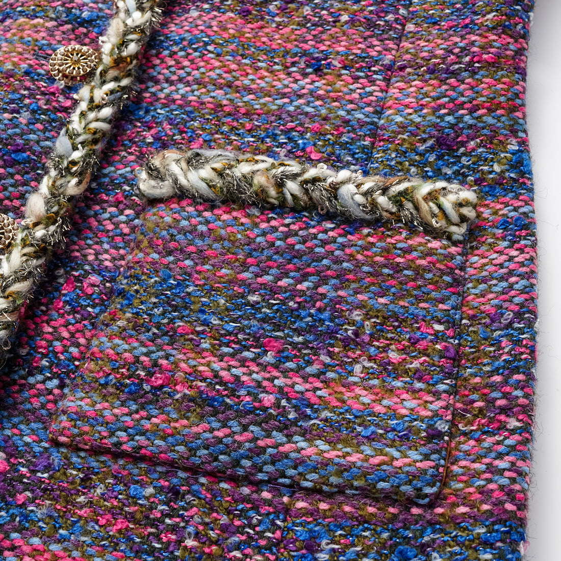“Chelsea teatime.” Classic No.5 tweed jacket—Berry Happy