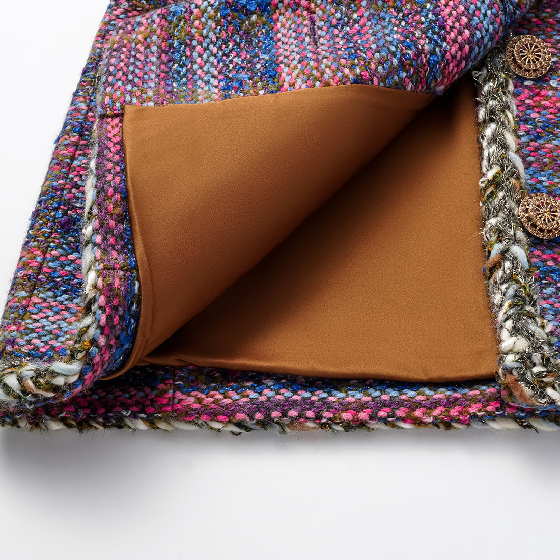 “Chelsea teatime.” Classic No.5 tweed jacket—Berry Happy