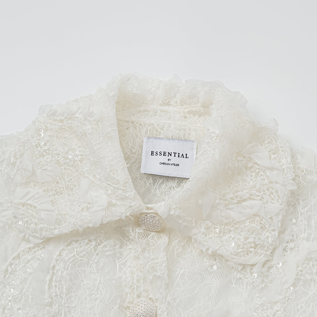 "Weekend at Monaco." Luxurious painted beaded lace hunting vest - Lucent Haze