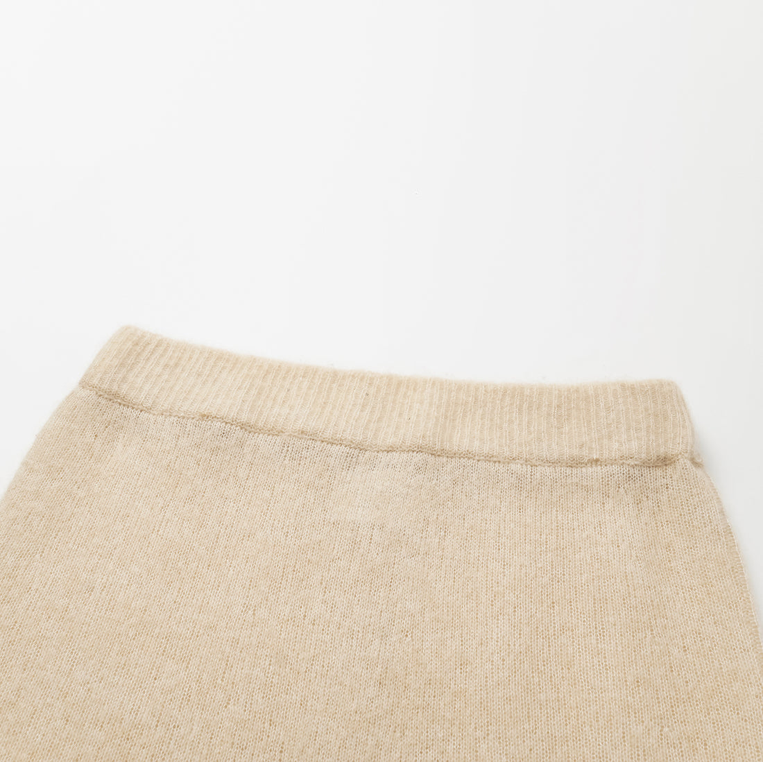 Autumn Diary Silk Cashmere Pencil Skirt—Vanilla Cake