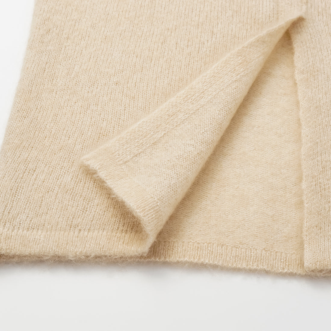 Autumn Diary Silk Cashmere Pencil Skirt—Vanilla Cake